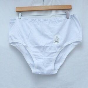 NWT set 5 Elena bright white lace 100% cotton bikini underwear 3X plus size 62